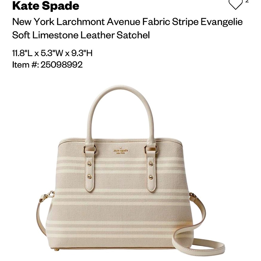 Kate Spade Larchmont Avenue Fabric Stripe Evangelie